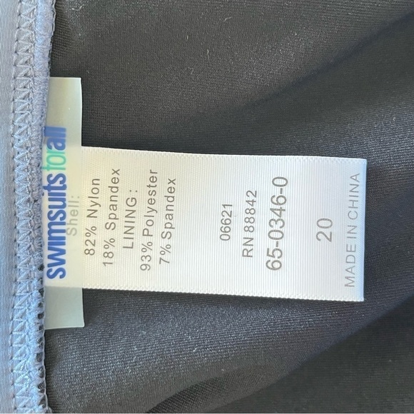 Swimsuits for all purple grey lattice side full coverage swimsuit bikini bottom - Picture 4 of 6